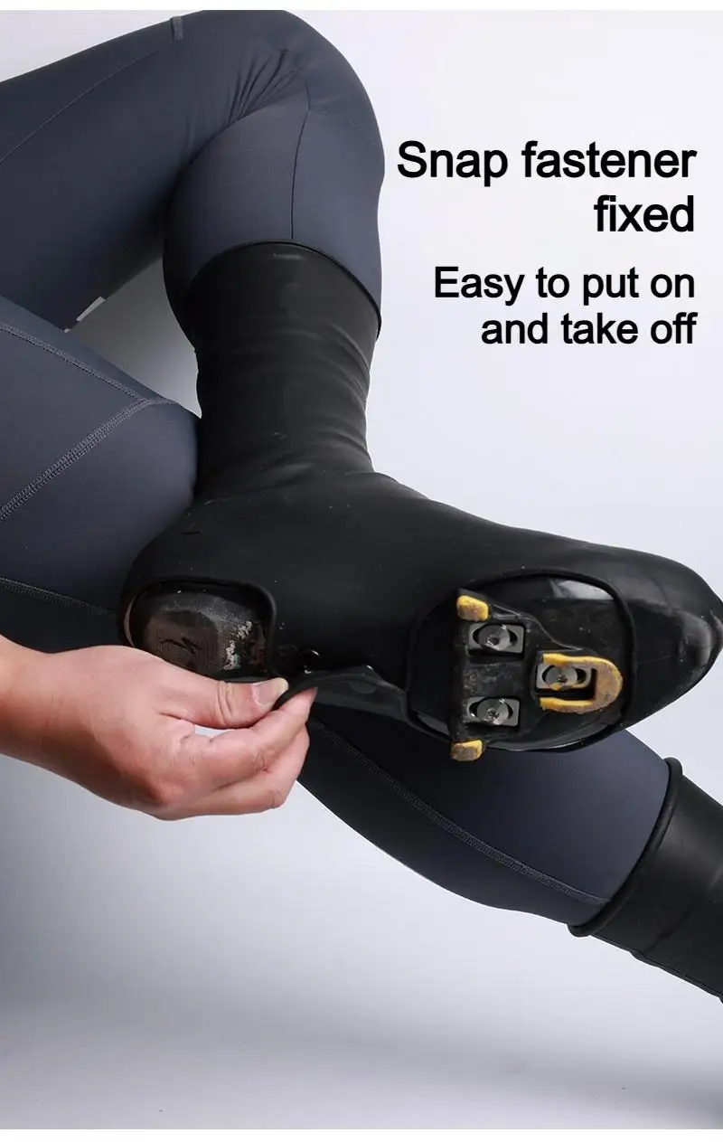 Rennradschuhe, Silikon-Schuhüberzieher mit Verriegelung, winddicht, wasserdicht, leicht zu reinigen, für Renn- und Mountainbike-Zubehör. – Detail 8