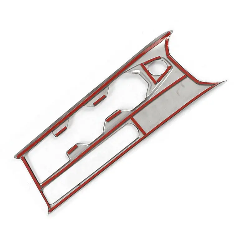 Stainless Steel For VW Polo 2019 2020 Car Accessories Interior Center Control Water Cup Holder Panel Frame Covers Trim