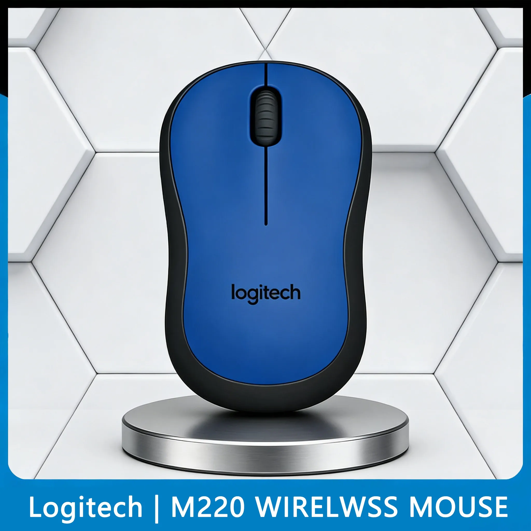 

Высокий рейтинг! Бесшумная беспроводная оптическая мышь Logitech M220 с портативным дизайном