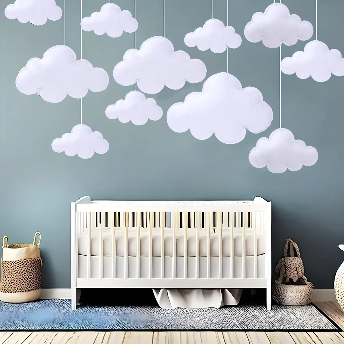 Cloud Felt Hanging Decoration Happy 1st Birthday Party Decorations Kids Favors Gift Cloud Pendant Wedding Baby Shower Supplies