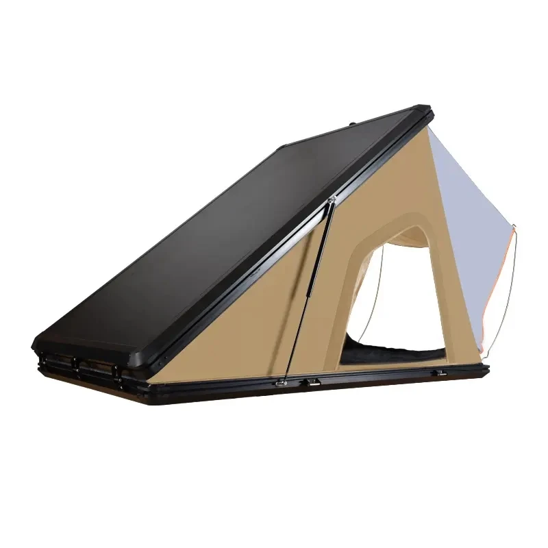 

Outdoor automatic hydraulic camping car tent equipment triangle aluminum hard shell car roof tent