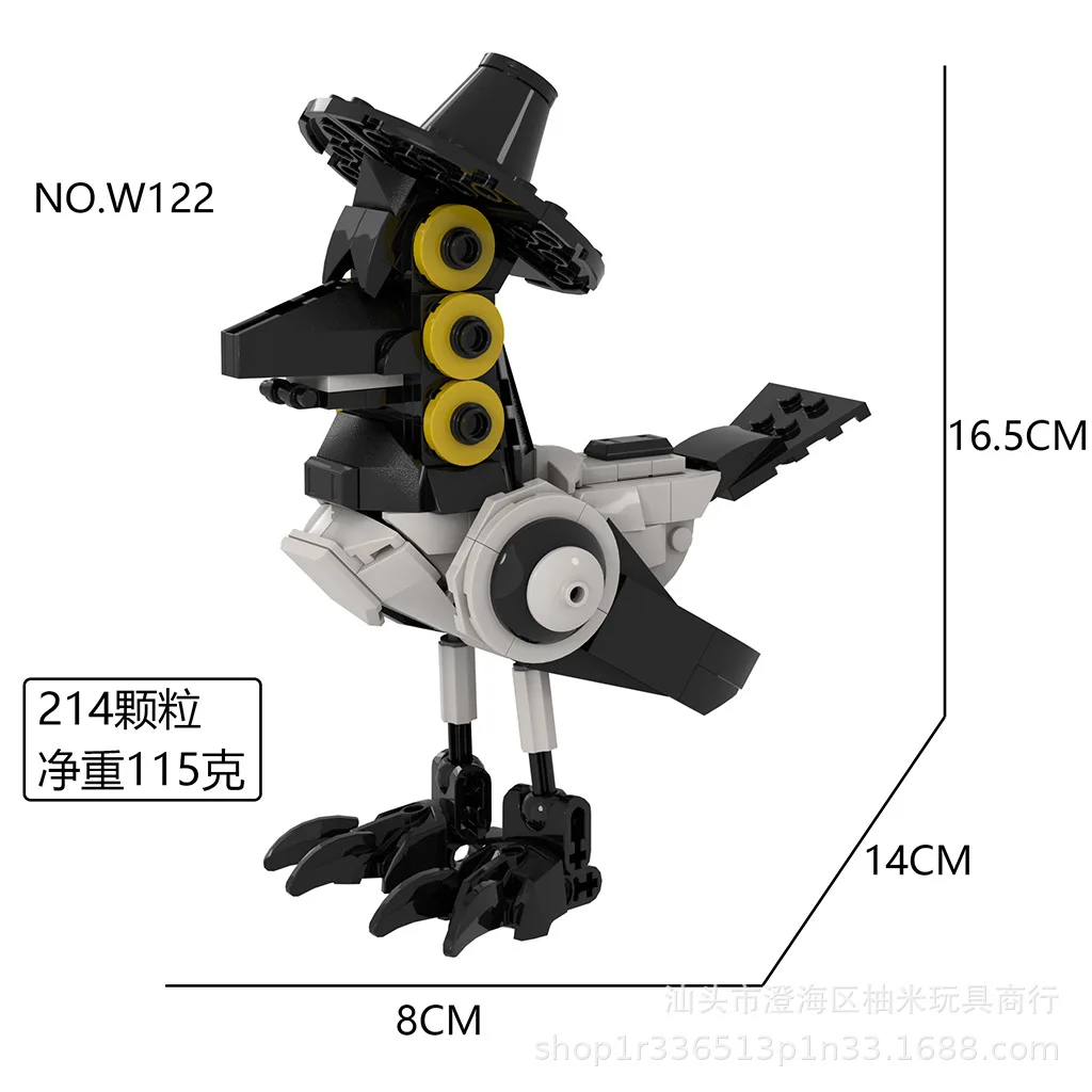 لعبة Kpop Demon Hunters Blue Tiger & Three Eed Raven Block، شخصية بناء قابلة للجمع، هدية لطيفة لديكور مكتب المشجعين