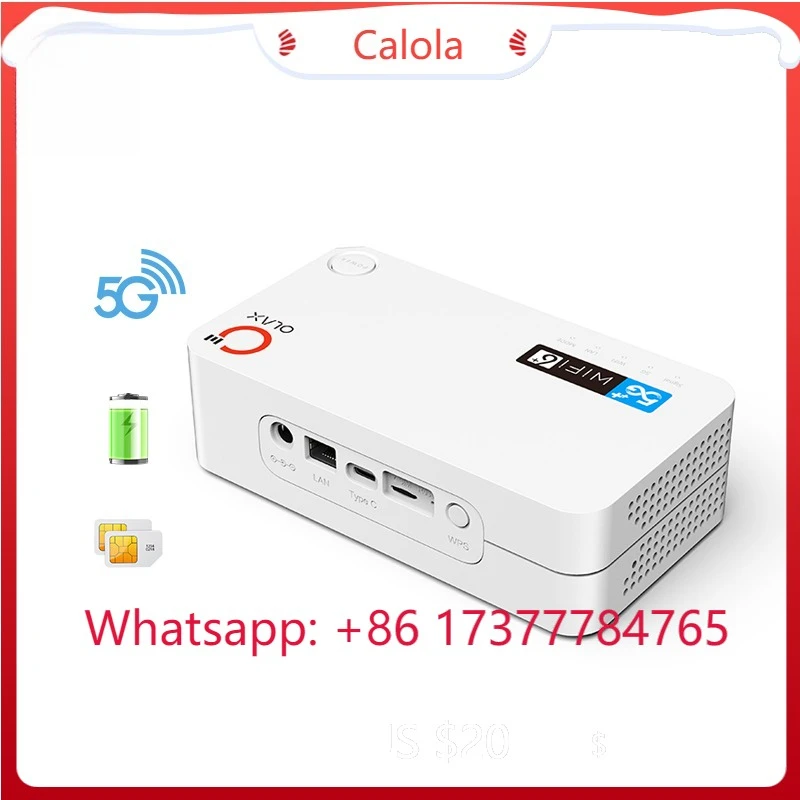 4G 5G CPE Router OLAX G5010 WiFi6 1800Mbps 4000mAh Wireless Modem With SIM