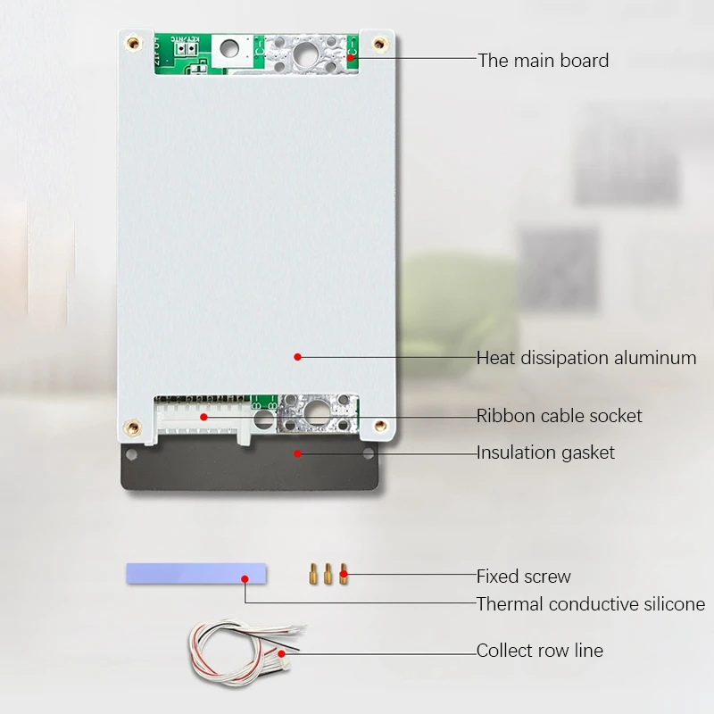 8S 24V 35A Lron-Lithium Battery Protection Board for Electric Vehicles Scooters BMS with Equalization