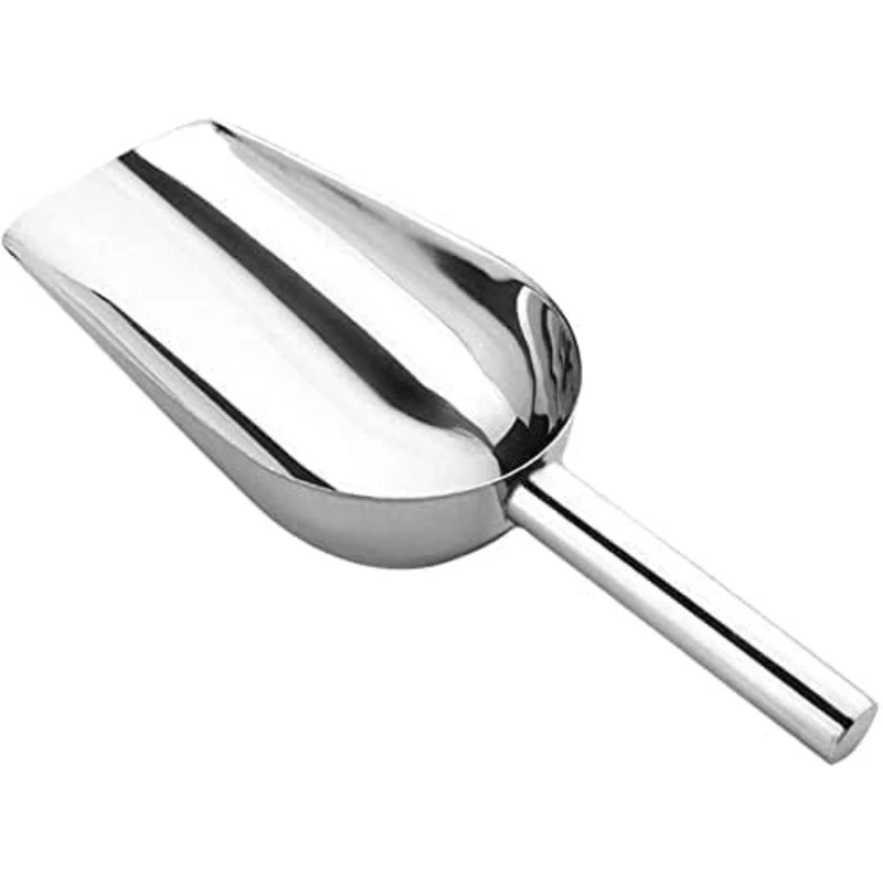 10 Zoll Verstärkter Edelstahl-Eisschaufel Multifunktionale Lebensmittelschaufel für Tee, Mehl, Reis, Zucker, Bohnen, Getreide, Kaffeepulver