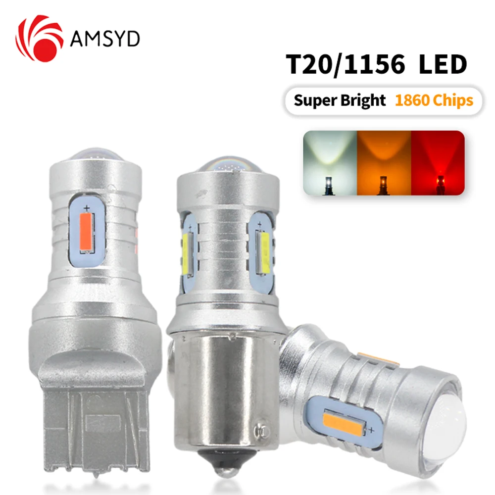 

2 шт. 1860 4SMD 1156 BA15S P21W 1156 BAU15S PY21W T20/7443 W21/5W T20 автомобильный сигнал поворота, фонари заднего хода, аксессуары