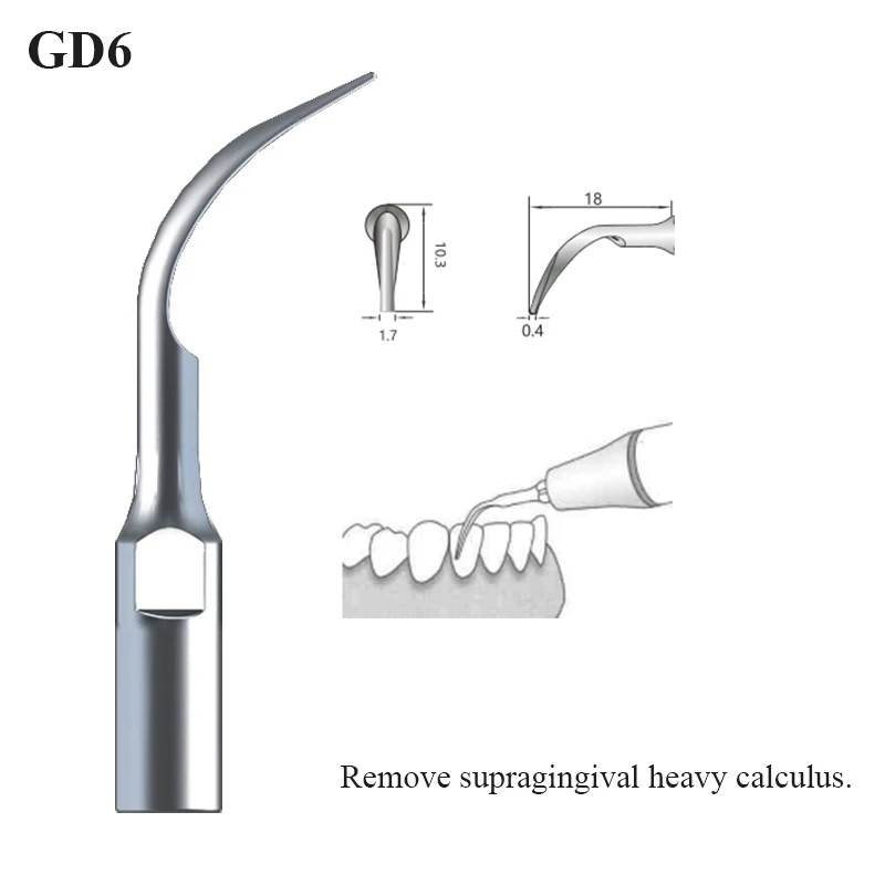 Puntas de escalador ultrasónico VVDental para instrumento de limpieza periodontal Oral para escalador de odontología Satelec GD1 GD2 GD3 GD4