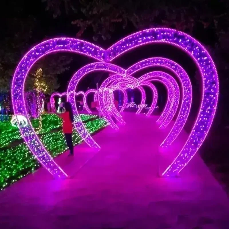 Outdoor waterproof Customize  new Design 3D Led lights party lighting for park holiday decoration arch motif lights