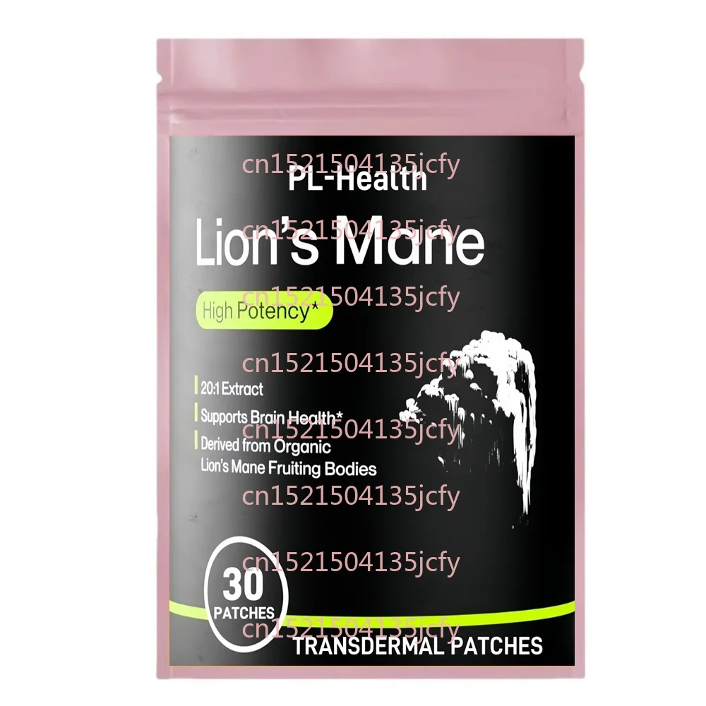 

30 Patches Lion's Mane Mushroom Transdermal Patches for Maintain Memory, Energy, and Mental Clarity