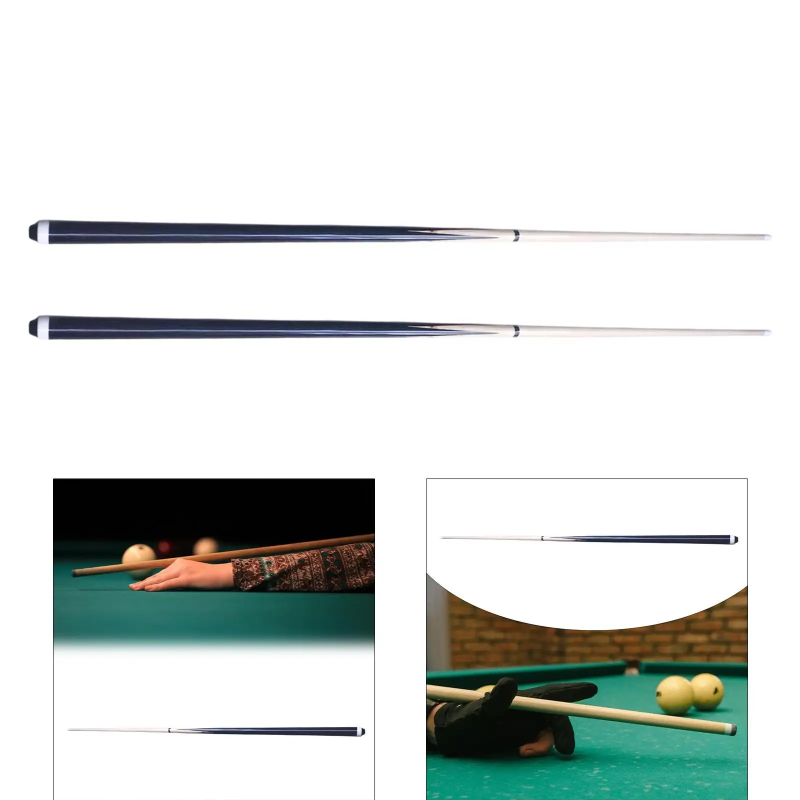 Pool Cue Billiards Accessories 2 Section Portable 1/2 Split Billiards Pool Stick Billiard Cue Stick for Beginners Starters