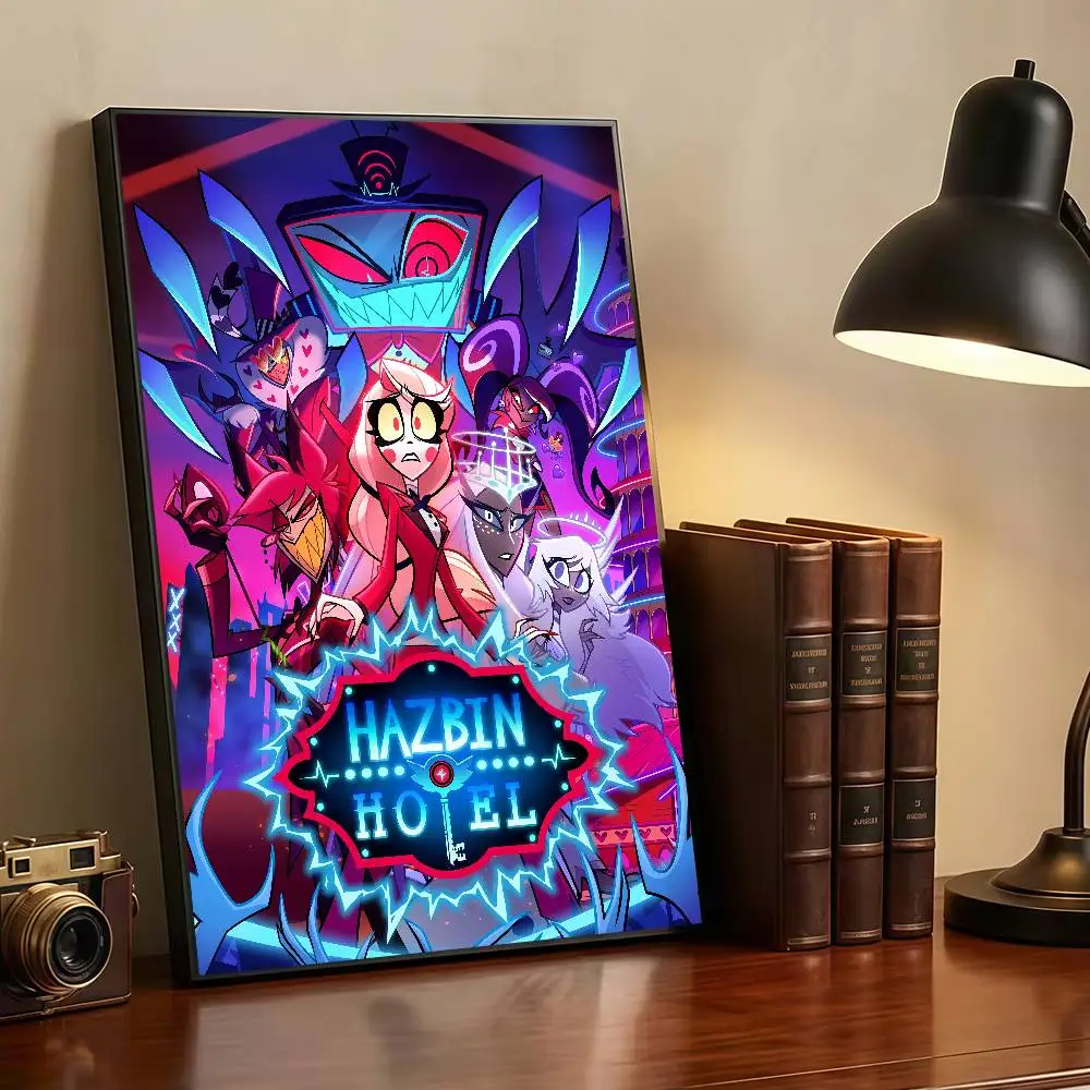 Cartoon H-Hazbin H-Hotel Peelable Self-adhesive Poster Stickers Are Suitable For Frameless Wall Decoration In A Room