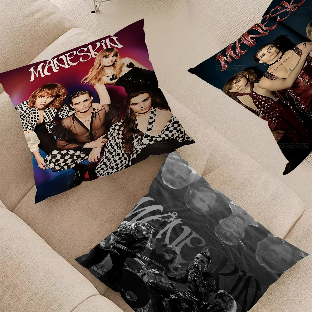 

Rock Band Maneskin Music Pillow Anime Pillow Sofa Bed Head Pillow Cover Cushion Cover 45x45 Cm Fashion