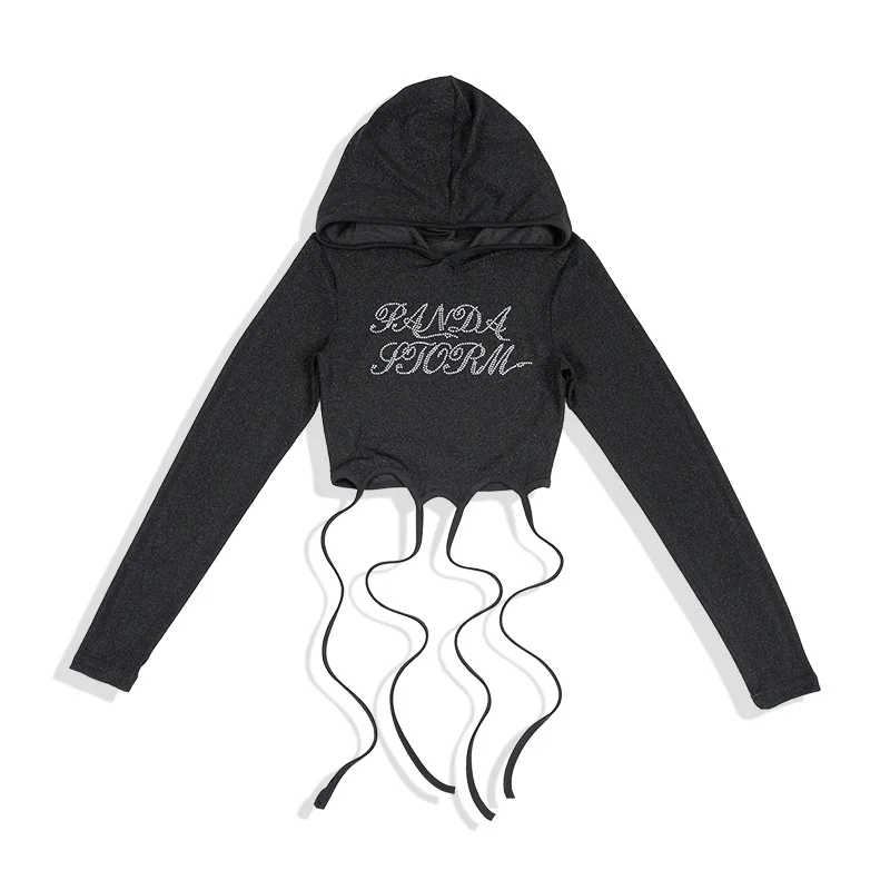 Set di abbigliamento per danza hip-hop per ragazze, top a maniche lunghe, pantaloni larghi, costume da ballo di strada, abbigliamento da performance jazz Kpop