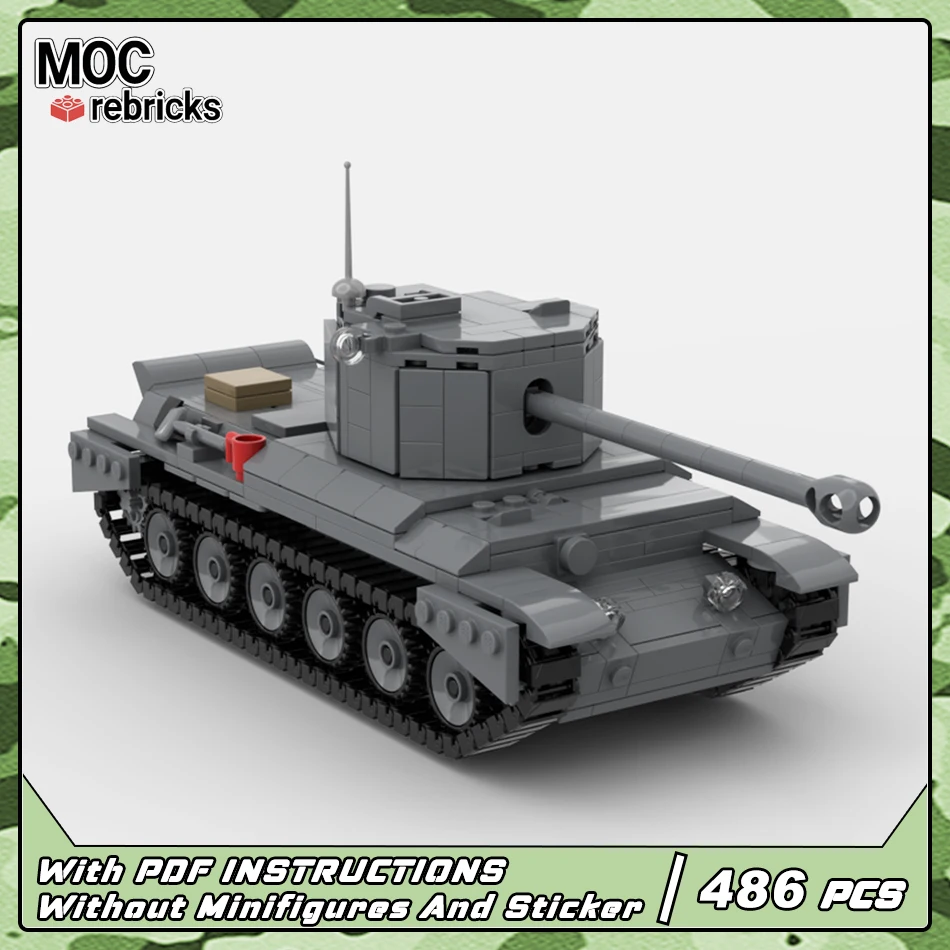 

MOC British Military Series A30 Challenger Tank Army Fighting Vehicle Building Block Assembly Model Technology Bricks Toys Gifts