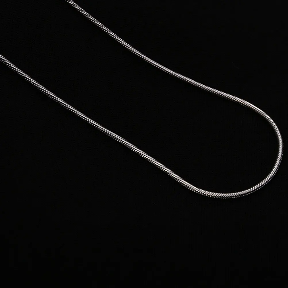 

25Pcs Silver Plated Snake Chain Necklace Durable Copper Plating Easy Wear DIY Pendant for Men Women Fashion Snake Necklace