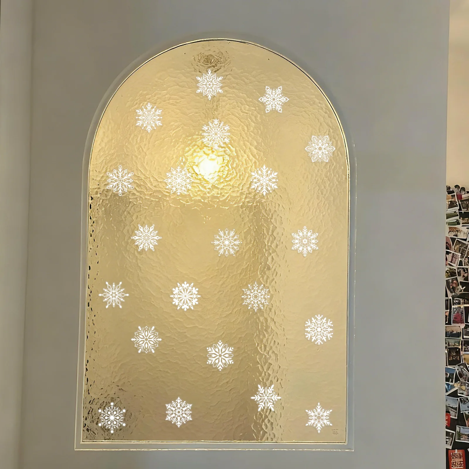 50 Sheets Transparent PET Snowflake Stickers, Hand Drawn Christmas Doodle Decals, DIY Deco for Kkaka Card & Journal