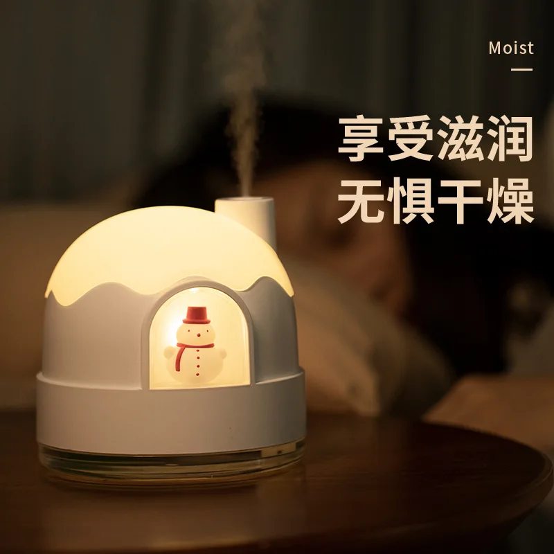 Igloo Humidifier Night Light Usb Silent Mini Cute Desktop Air Purifier Atomizer Humidifier Gift