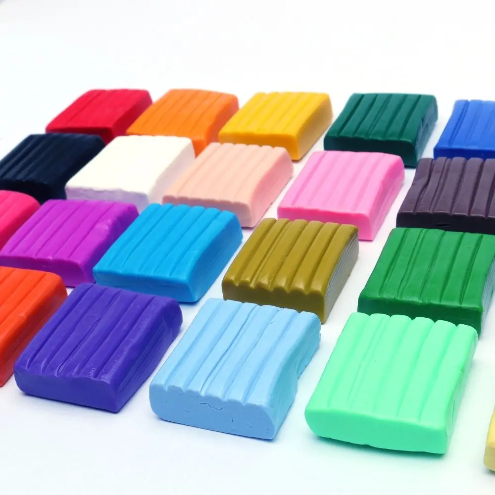 Kreatywne klocki z modeliny polimerowej 24/32 kolory DIY kolorowa glina do pieczenia w piekarniku lekka z narzędziami do formowania plasteliny