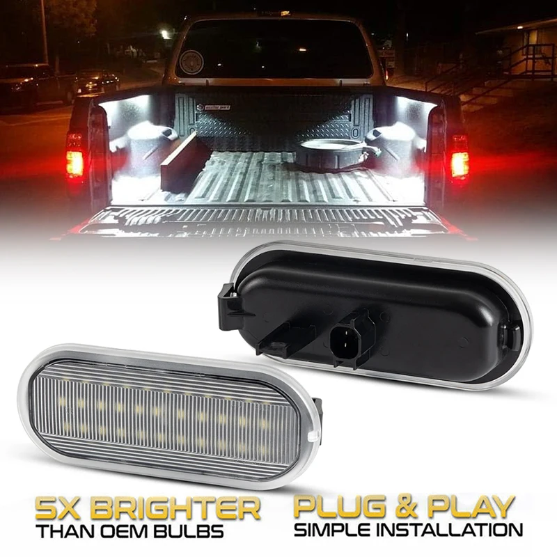 

SMD Full LED Truck Bed Light Cargo Lamp Ford F150 F250 F350 F450 Pickup Truck, 6000K Diamond White, 2-Piece Set