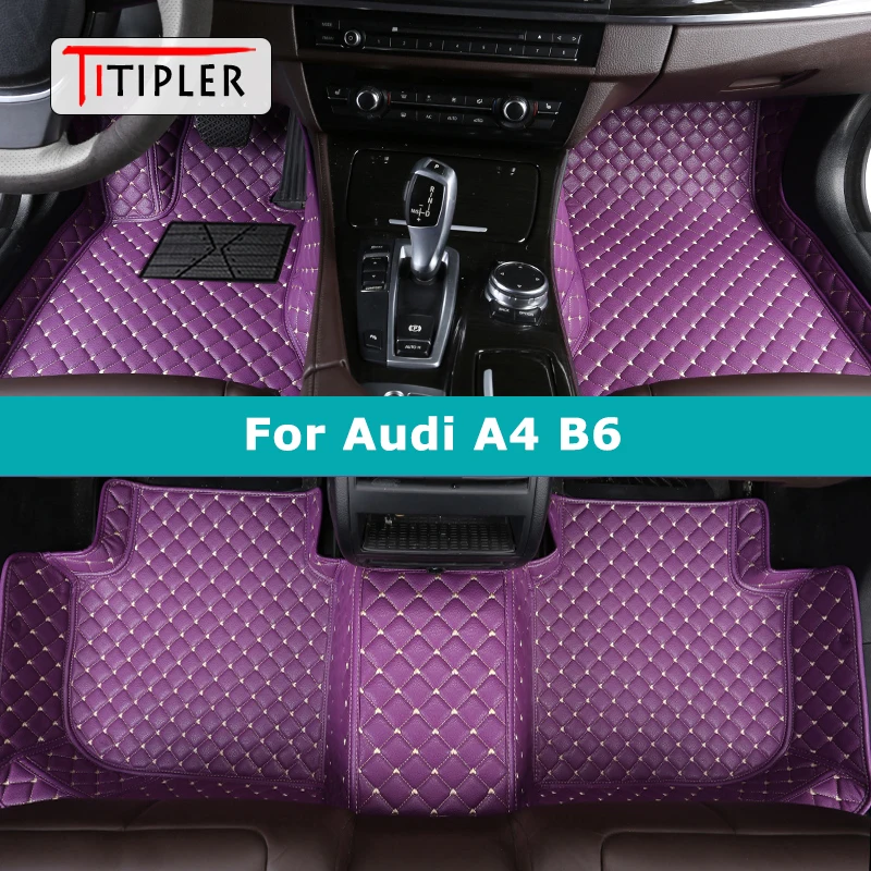 

TITIPLER Custom Car Floor Mats For Audi A4 B6 2000-2004 Auto Carpets Foot Coche Accessorie