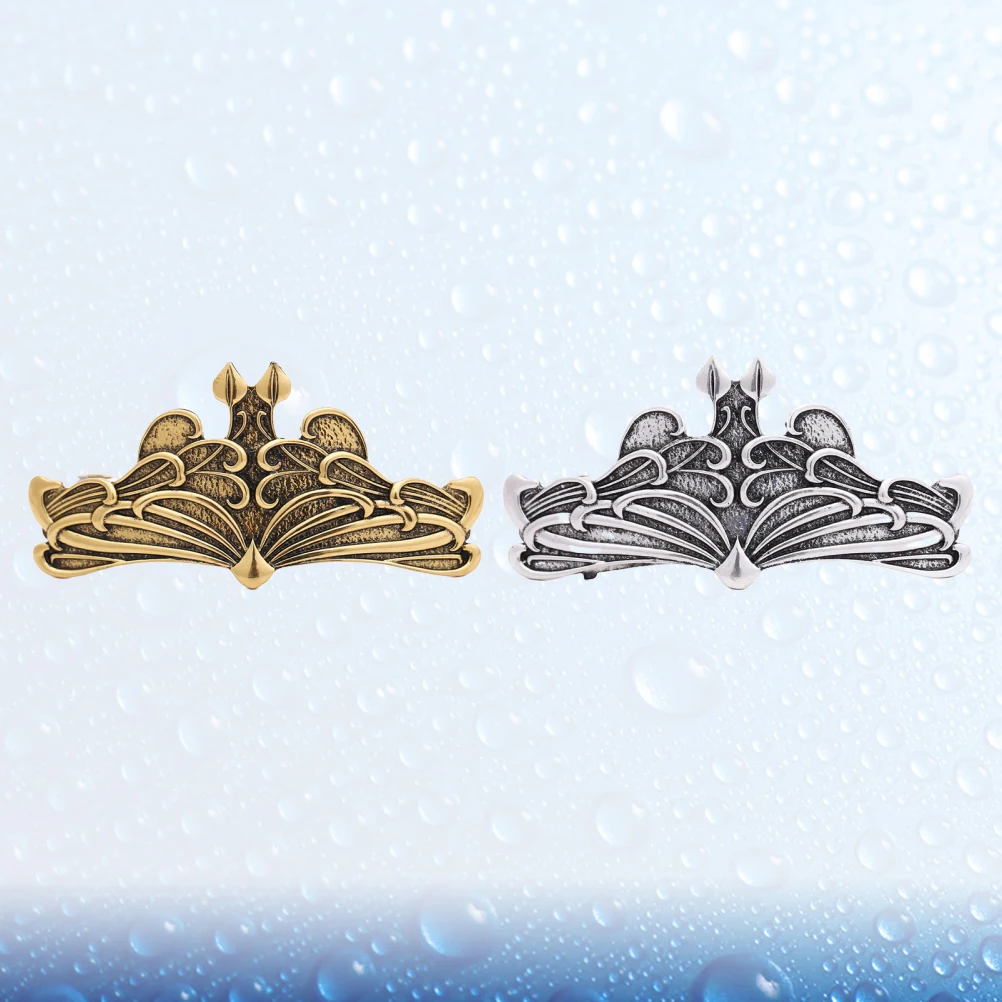 

2 Pcs Barrette Clips Vintage Headdress Hair Pins Women Women Headwear Headwear Grip Durable Material Perfect Gift
