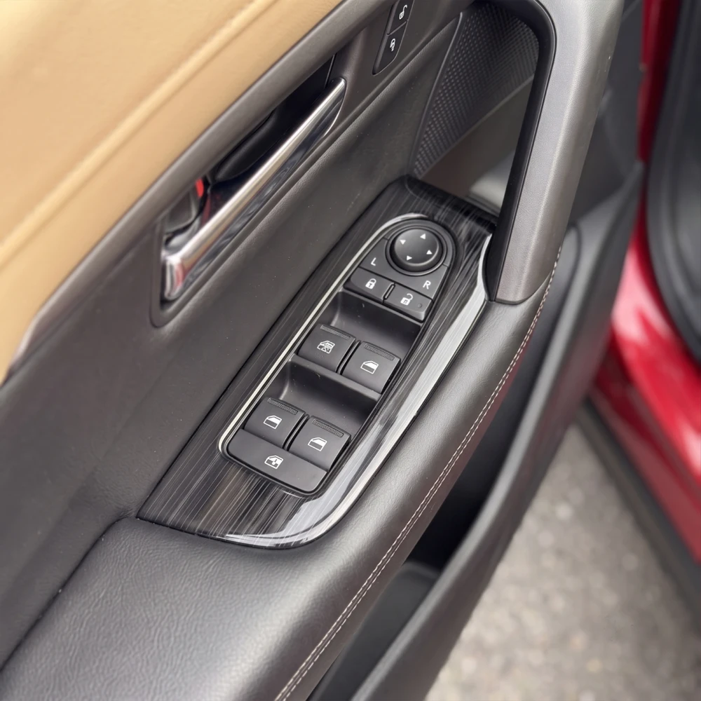 For Mazda CX-5 2026 Car Window Switch Panel Trim Cover Stainless Steel Door Armrest Lift Button Interior Accessories Stickers