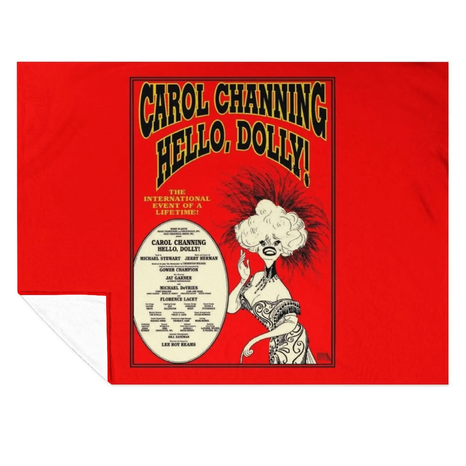 

HELLO DOLLY : Vintage Carol Channing Broadway Musical Print Throw Blanket Loose Personalized Gift Summer Beddings Blankets