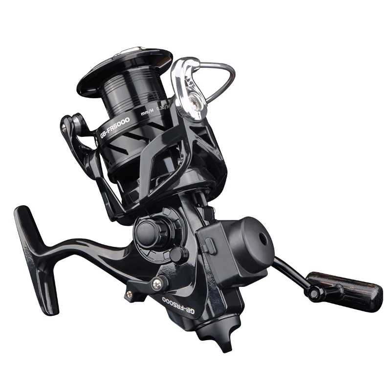 DEUKIO Spinnrolle mit Bremsfunktion und Alarm, 5+1BB, 4.8:1 Übersetzungsverhältnis, 8kg Bremskraft für Karpfenangeln, CNC-Griff