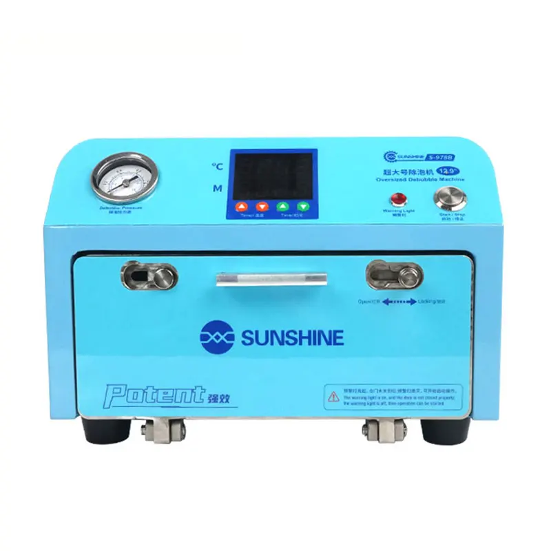 الشمس المشرقة S-978B 12.9 "فقاعة آلة مزيل شاشة LCD OCA ديبوبلر للهاتف المحمول شاشة منحنية تجديد أدوات إصلاح