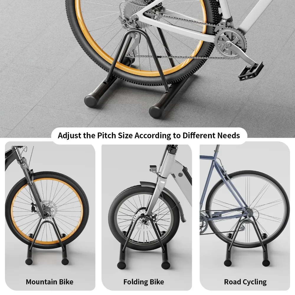 Floor-standing Bike Storage Rack Adjustable Metal Universal Bicycle Carrier Portable Durable Bike Repair Stand