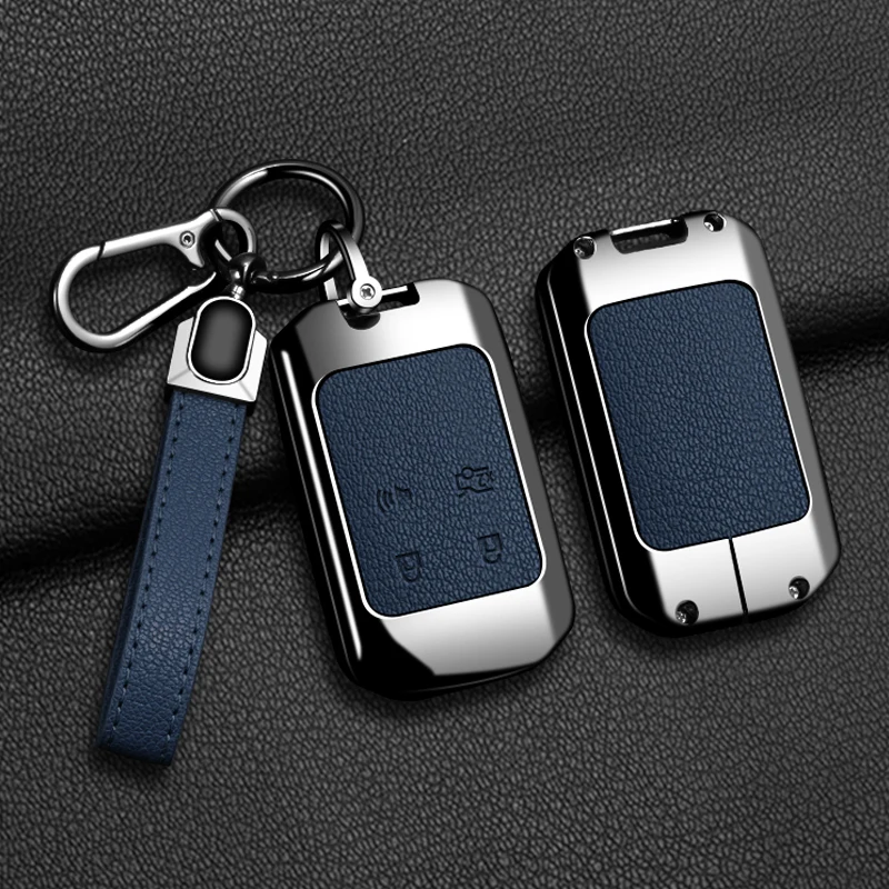 

Car Zinc Alloy Leather Key Case Cover For Mazda EZ6 EZ-6 EZ-60 EZ60 200 130 480 600 Protective Shell Holder Chain Accessories