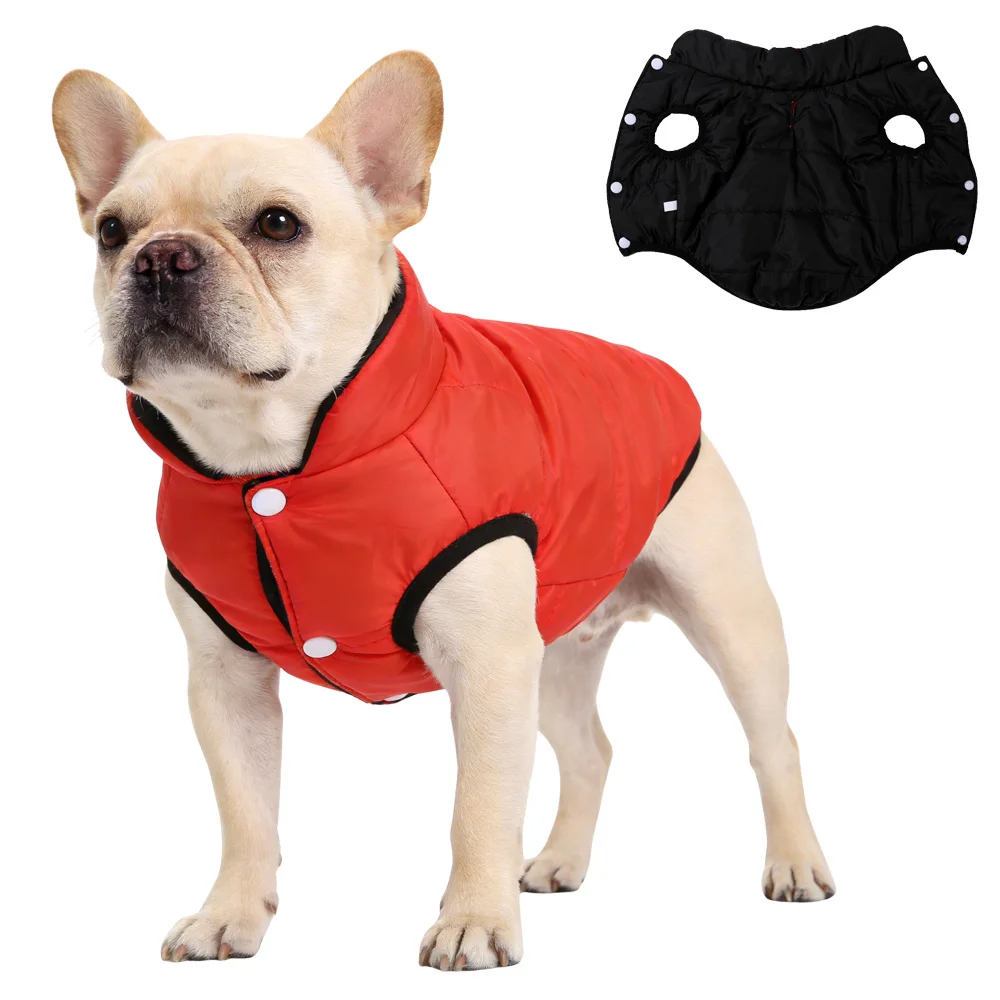 Hundejacke für kleine und mittelgroße Hunde und Katzen, winddichte Winterkleidung für Welpen, warmes Fleece-Katzenkostüm, Chihuahua-Bulldoggen-Bekleidung