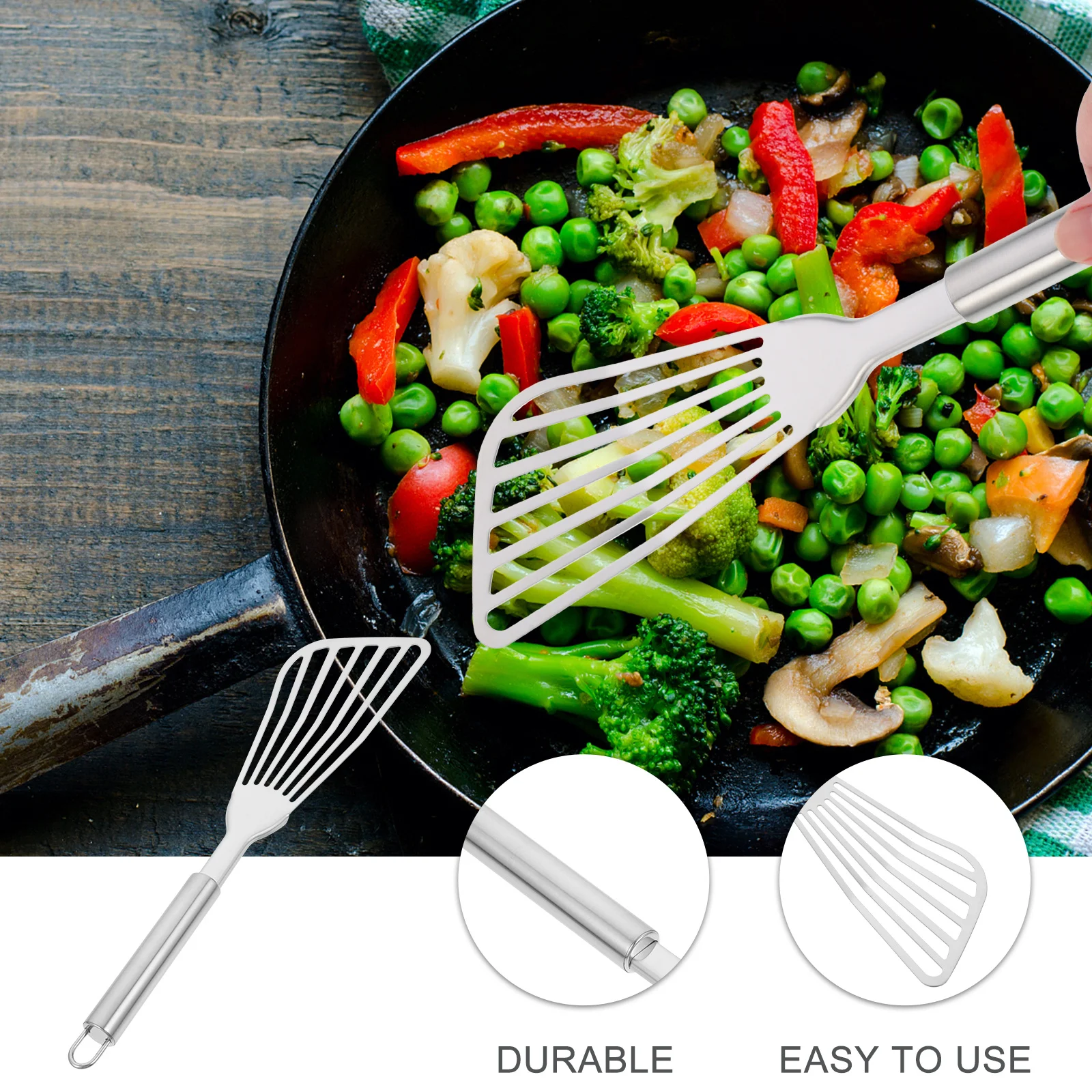 1Pcs Thickened Stainless Steel Steak Spatula Long Handle Kitchen Pancake Fried Fish Shovel Cooking Accessory Fried Fish Spatula
