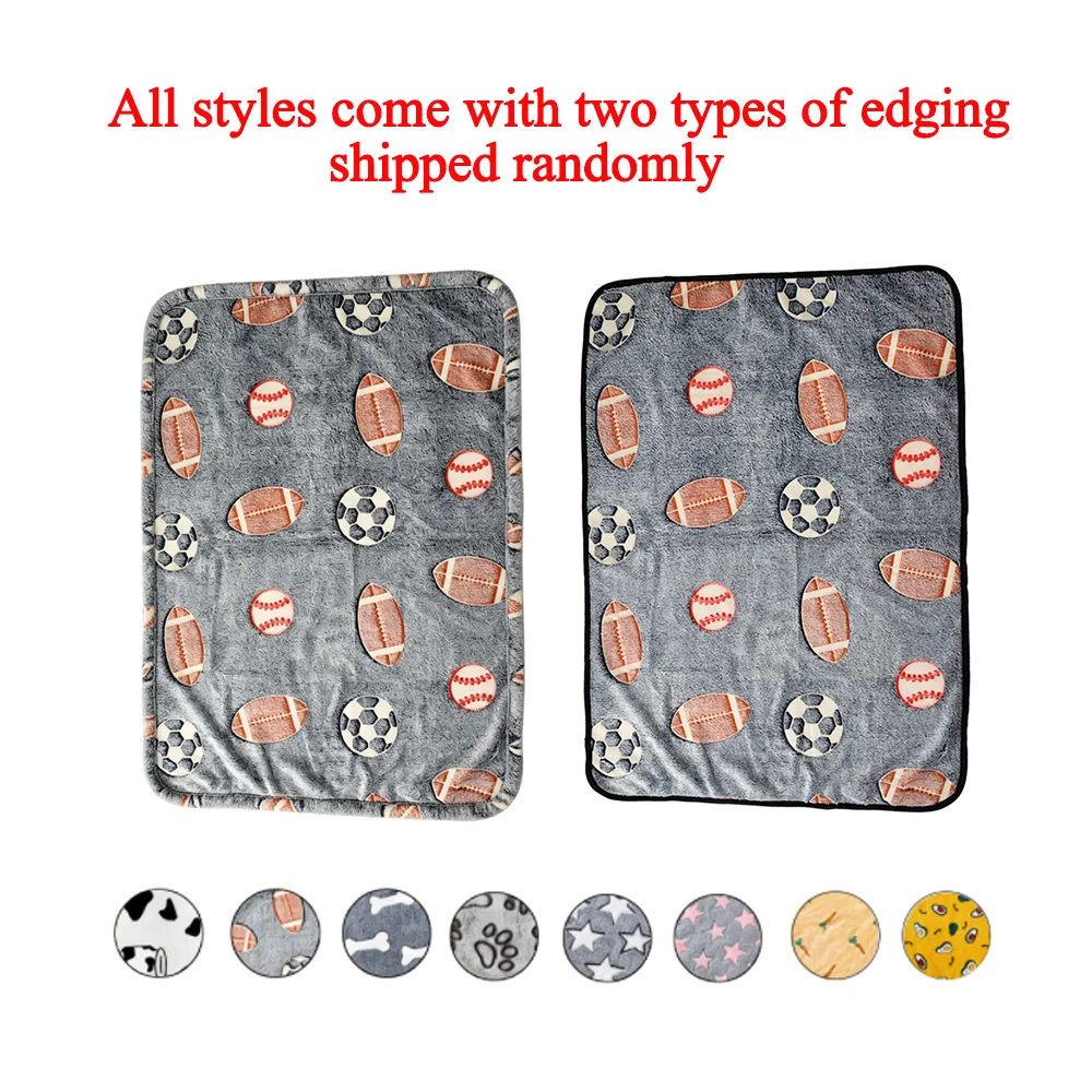 2PCS Winter Pet Blanket Cute Print Dogs Cat Household Pet Sleeping Sheet Cozy & Warm Pad For Small Medium Large Dog Pug Supplies view 5