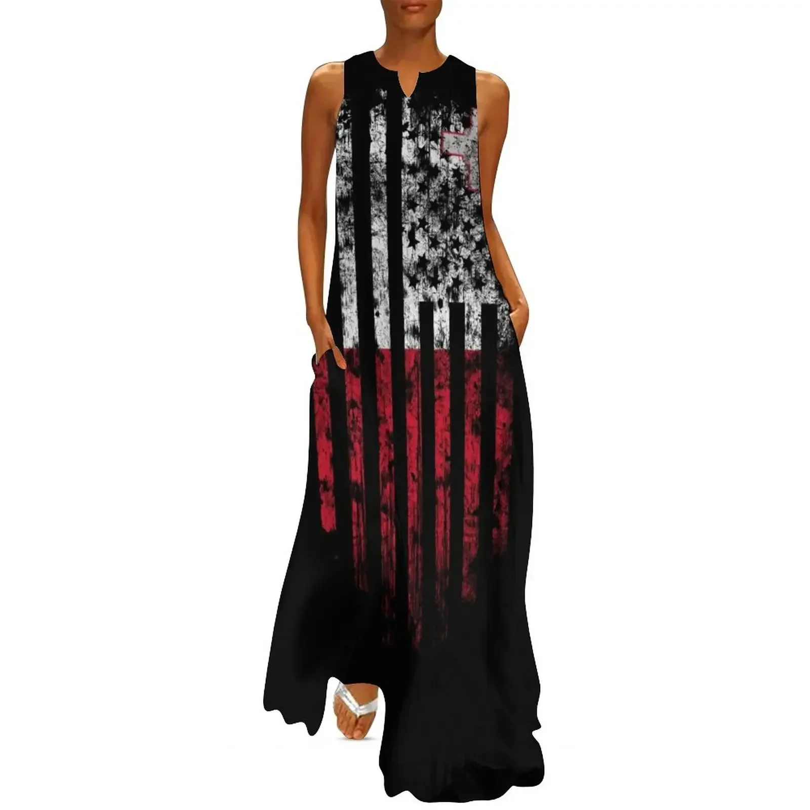 

Malta and America Flag Combo Distressed Design Long Dress Dresses summer outfits for women 2025 beach dress Dress
