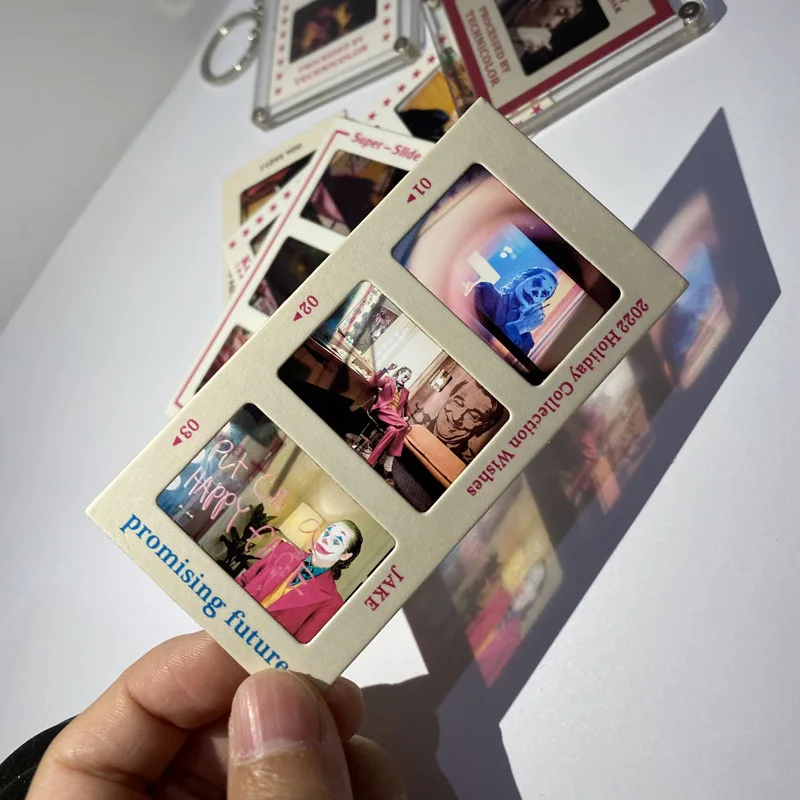 Customized. Movie Film Postcard Bookmark Customized Separated Pages Printing Photo PVC Transparent Reversed Picture Small Cardbo