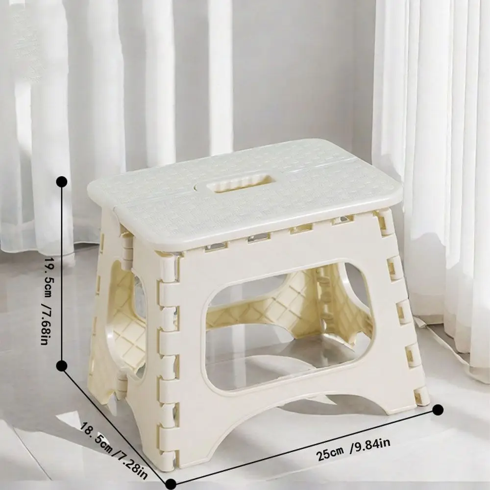 Plastic Folding Stool Thickened Foldable Small Bench Chair Lightweight Super Load-Bearing Shoe Changing Stool Travel