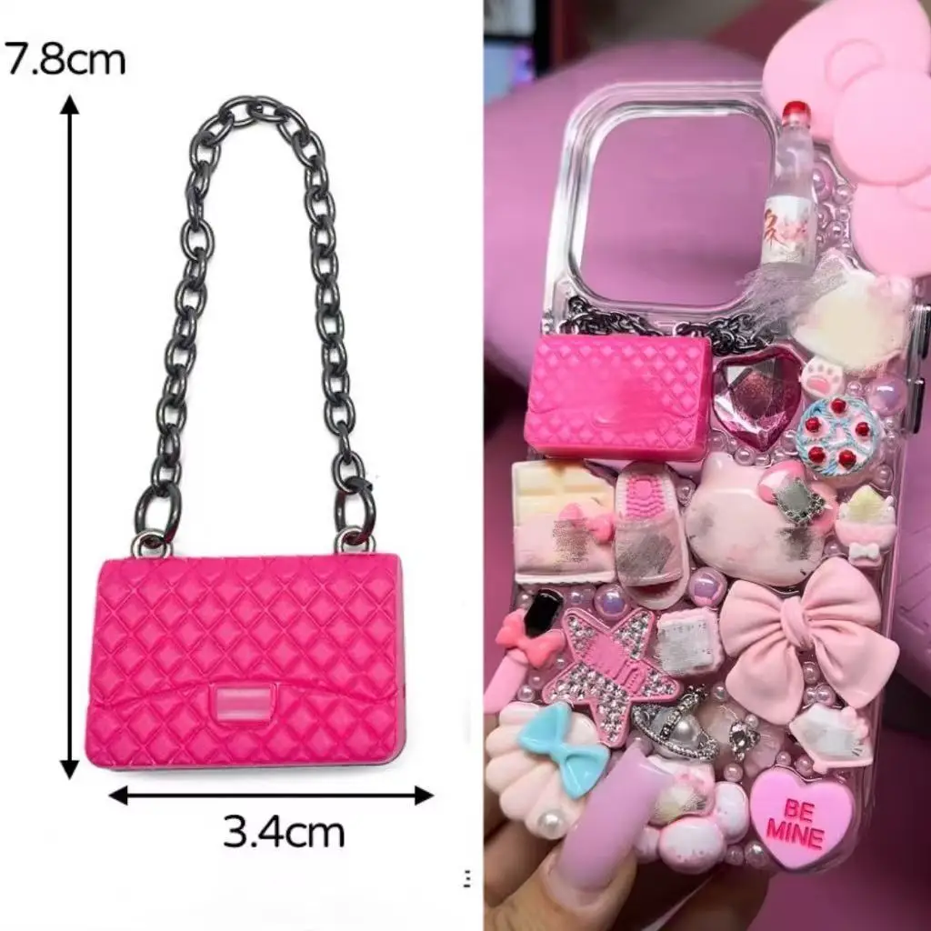 2Pcs Y2K Kawaii Bling Full Diamond Presum Bottle Brand Bag Junk Phone Case Ipadcase Decoration Charm Diy Crafts Keychain Perdant