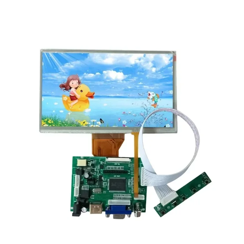 7-Inch capacitive touchscreen LCD display with AT070TN92 driver board
