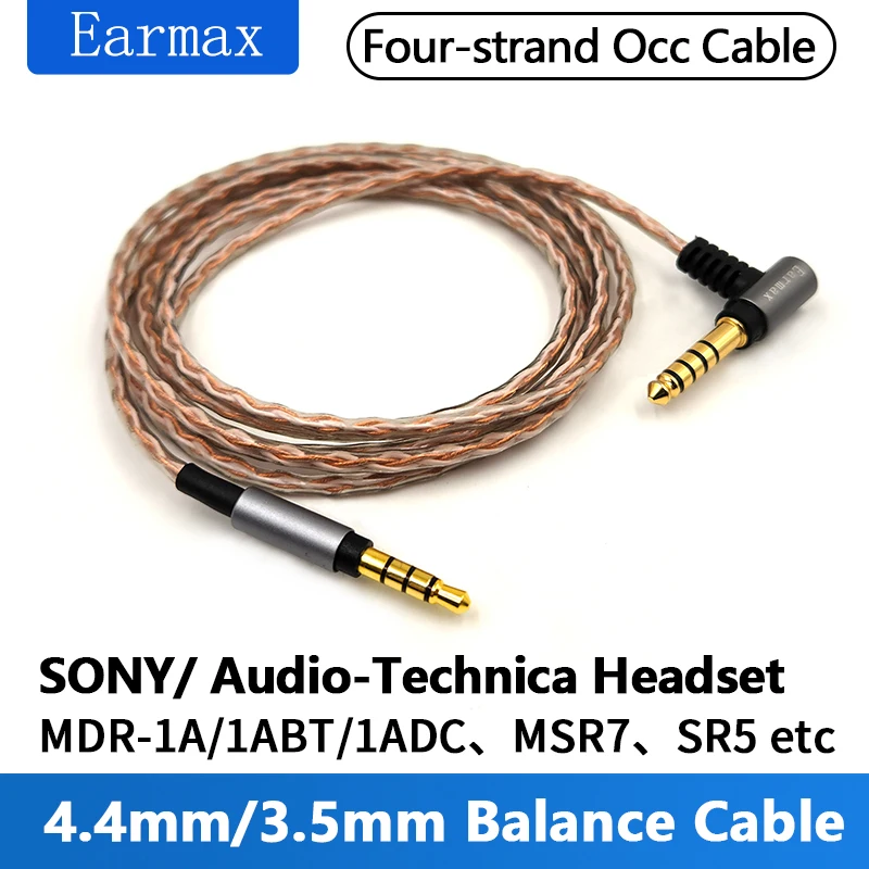 For SONY Audio Technica MDR-1A 1000X 1000XM2 1000XM3 MSR7 SR5 Earphone Replaceable 4.4mm 2.5mm Balanced to 3.5mm Upgrading Cable