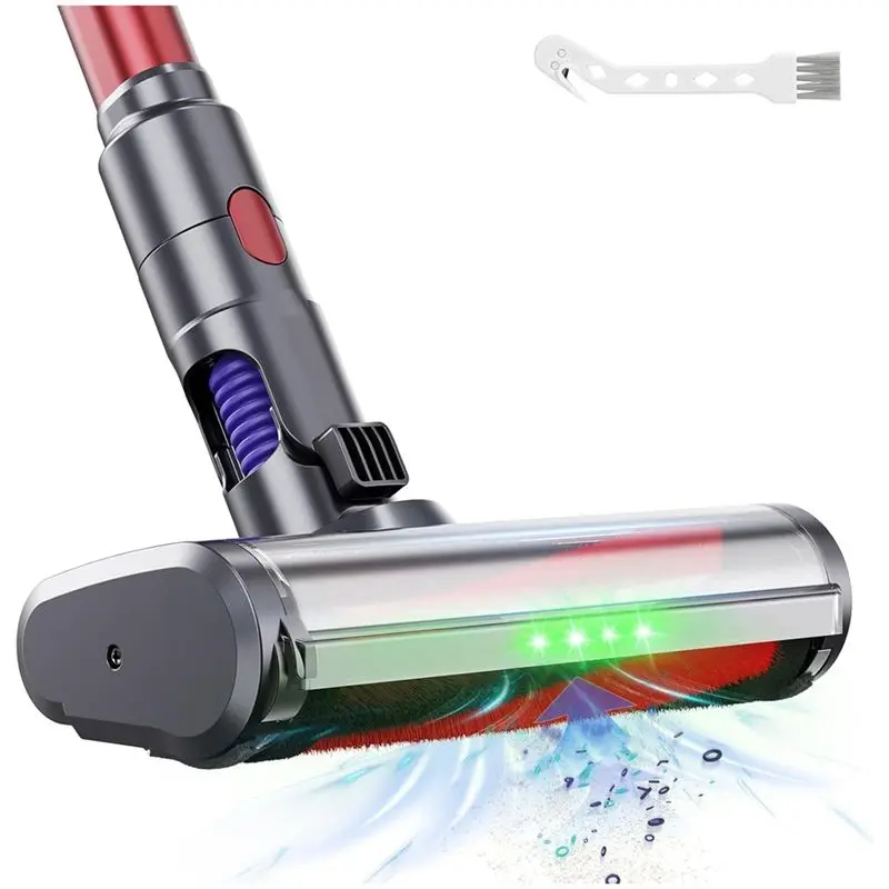 

AEE4-Hardwood Floor Attachment For Dyson V7 V8 V10 V11 V15 Vacuum Cleaners With LED Headlights Bristle Roller Brush Head