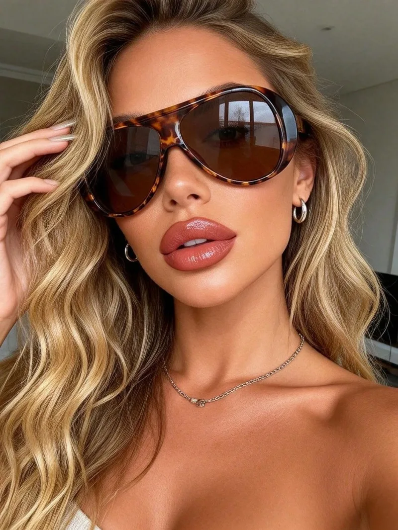 1/4PCS Fashion Brand Luxury Designer Sunglasses Men Women Oversized Vintage Punk Shades Glasses Summer Travel Outdoor Glasses view 5