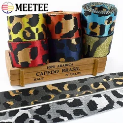 1-10M 50mm Nylon Webbing Tape Strap Bag To The Meter Leopard Jacquard Luggage Belt Ribbon Band Sewing Bias Decortion Trimmings