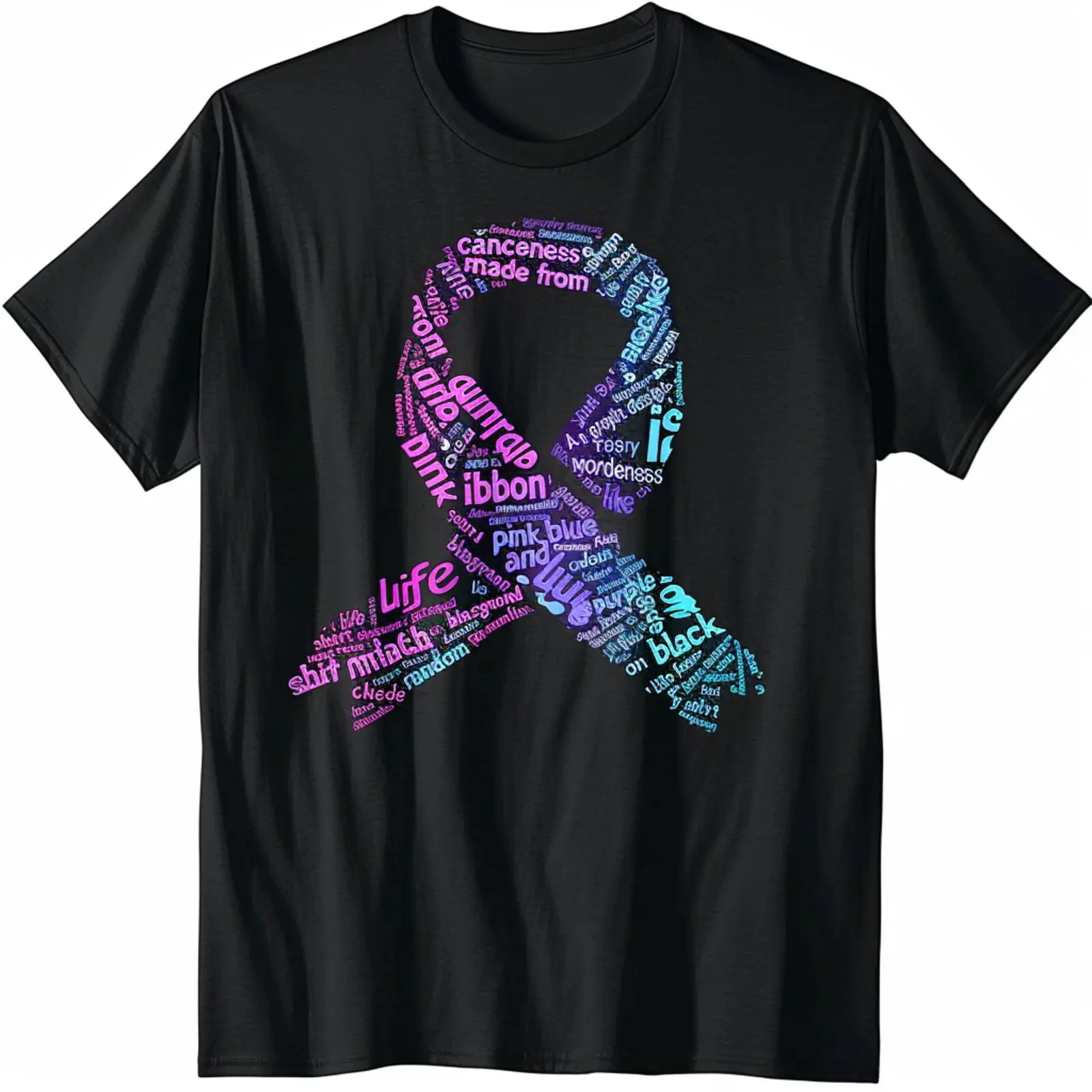 Awareness Ribbon Graphic Design TShirt in Light Blue