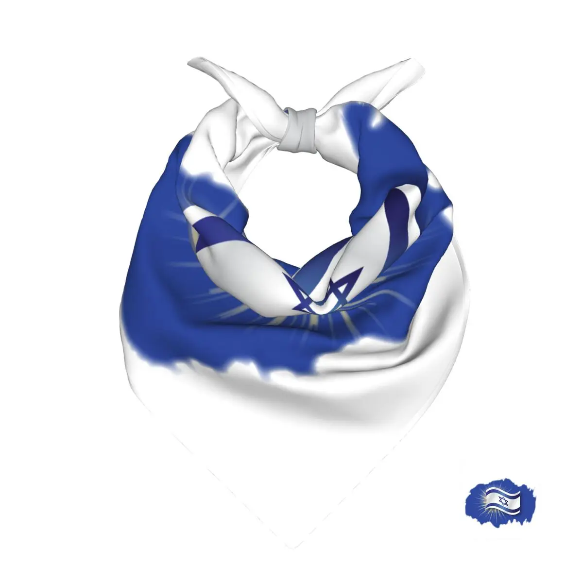

Israel Flag Square Scarf Soft Breathable Daily Kerchief
