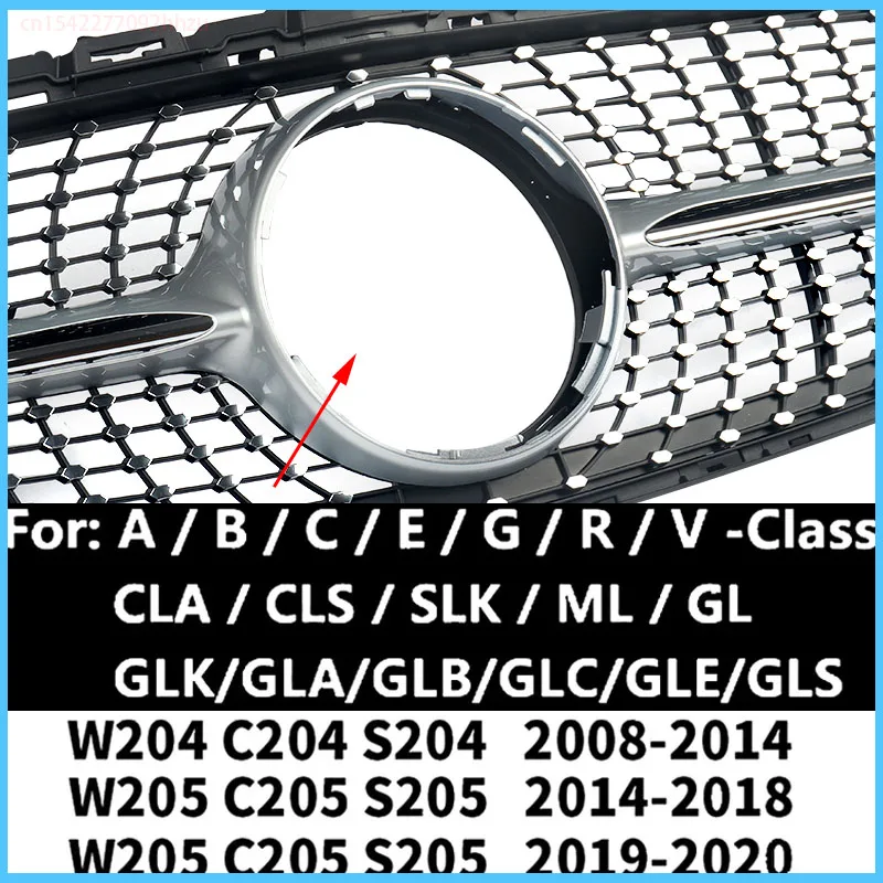 Grill Badge 3D Mirror Front Badge A13 For W205 Embelm W212 W213 W204 ML W166 CLA C117 A W176 W177 C W204 E GLK X204 GLA GLC GLE