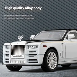 1:22 Rolls Royce Phantom Luxury Car Alloy Metal Diecast Model Vehicle Sound & Light Holiday Gifts For Friend Present Boy Collect