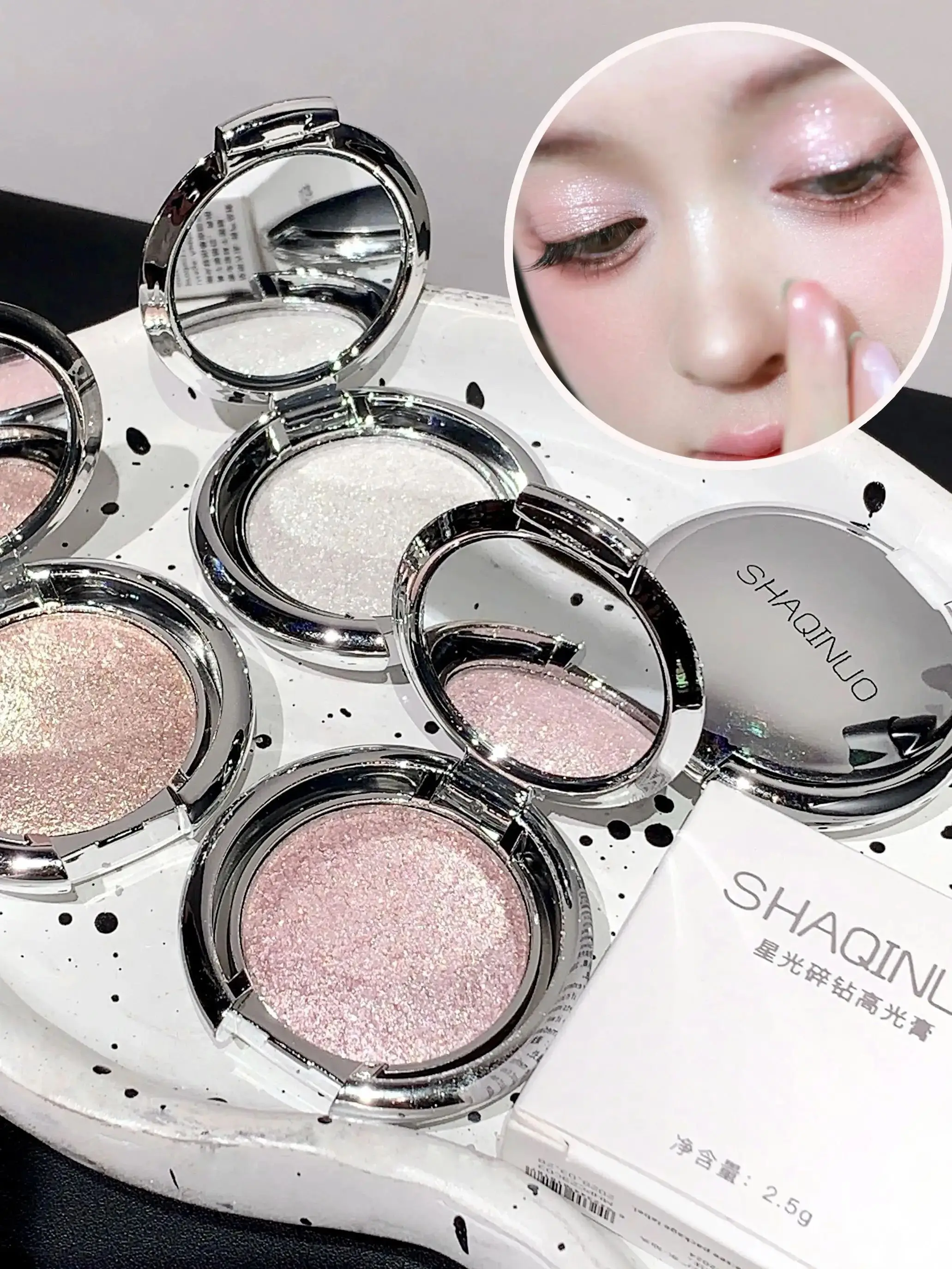 SHAQINUO – crème surligneuse, poudre scintillante rayonnante, lisse avec une Texture de purée de pommes de terre, longue durée, sans floraison pour mettre en évidence