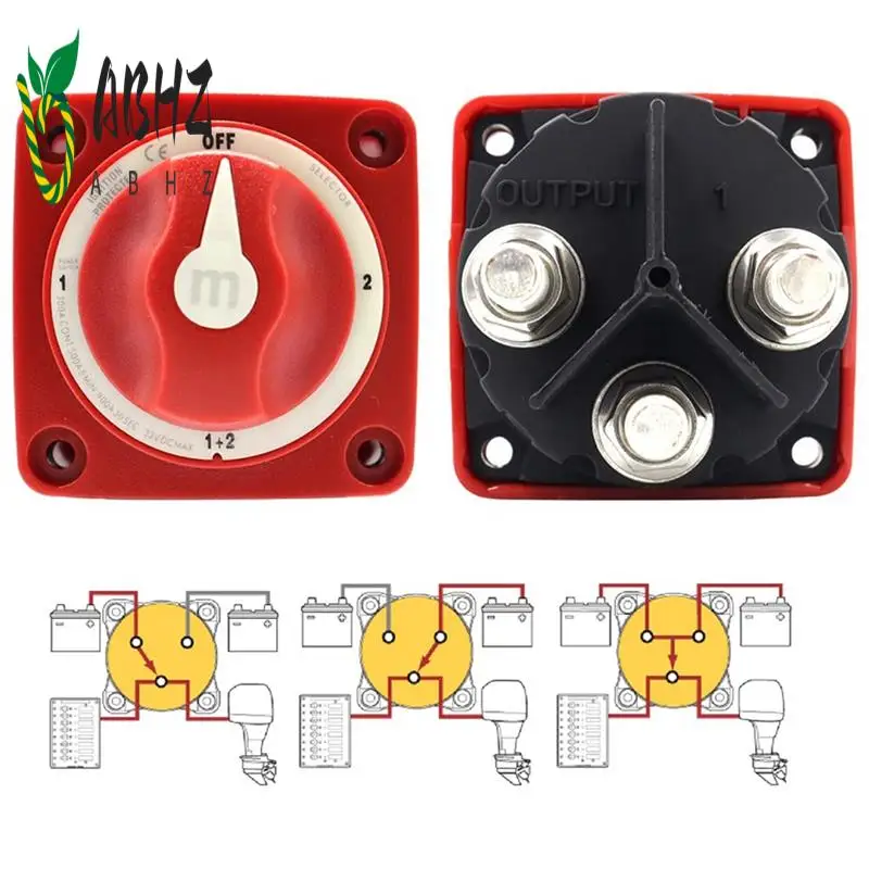 ABHZ-Mini التبديل قطع تشغيل/إيقاف مركبة بحرية 12-48 فولت 100-300A بطارية التبديل المعزل قطع الروتاري دائم سهلة الاستخدام سيور واحد #1