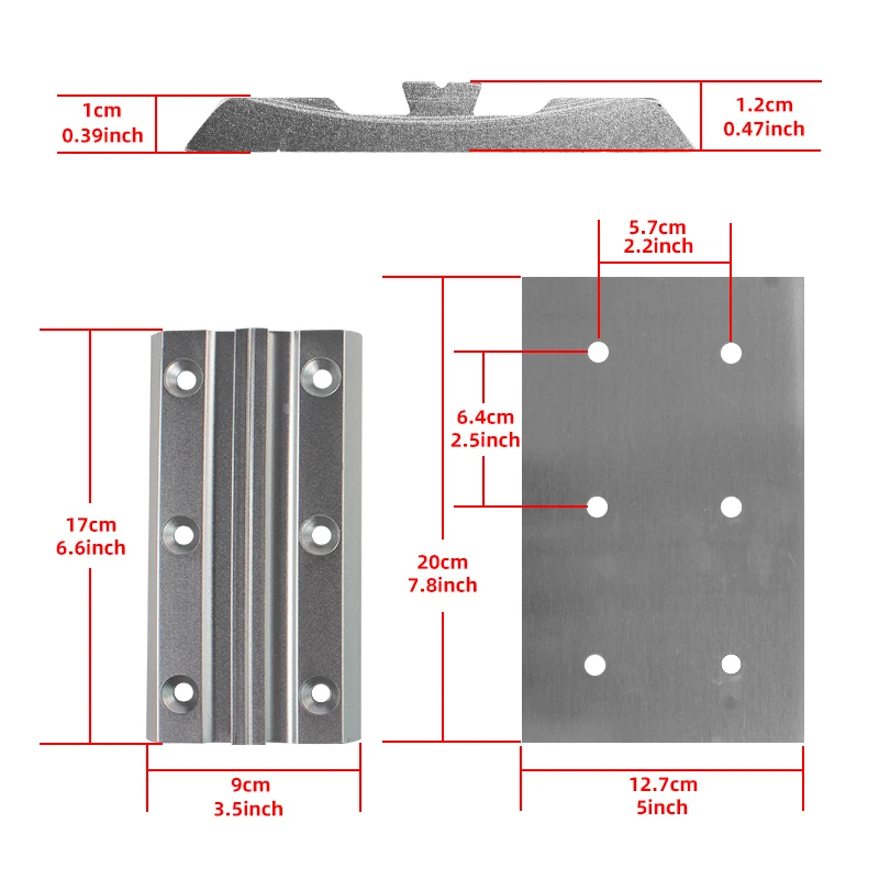 HEYRV Aluminum Alloy Base Mounting Plate for Caravan Camper RV Table Leg Accessories
